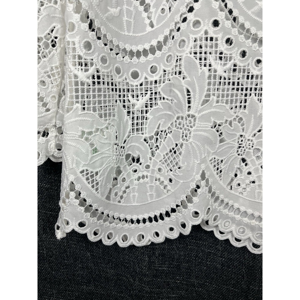 $228 NWT Lilly Pulitzer Sz 8 Oaklynn Tunic Lace White Palms Paradise Ribbon New - Picture 9 of 15
